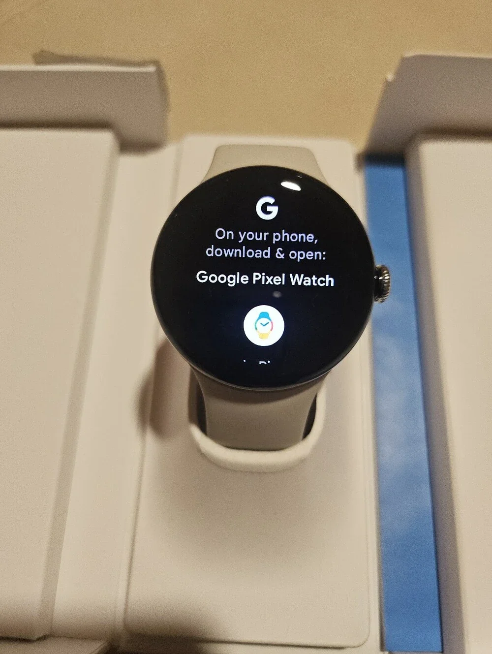 google Pixel Watch 2 — White Case with Black Display